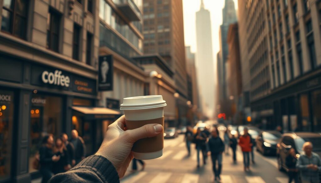 Coffee to go - der Kaffeebecher hat uns fest in der Hand