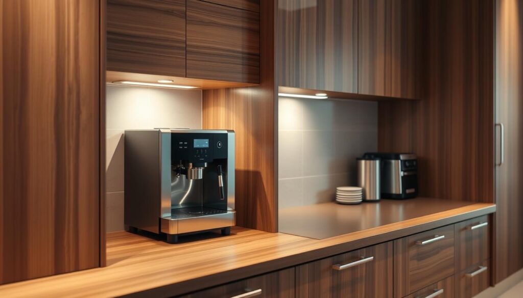 Die Kaffeemaschine in die Küchenzeile integrieren